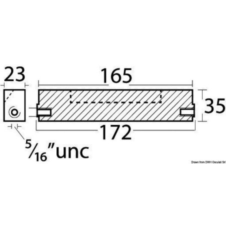 Anode zinc cavalier pour hors-bords 60/300 HP