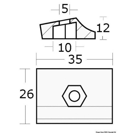 Anode plaque 9,9/15 HP 2 temps + 8/15 HP 4 temps