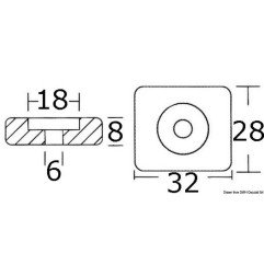 Anode aluminium pour Honda 8/20 HP