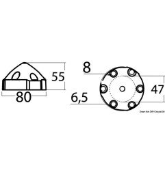 Anode magnésium pour Hélice max/Prop 35/45 mm