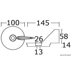 Anode pied pour hors-bord 50/75 HP Mercury