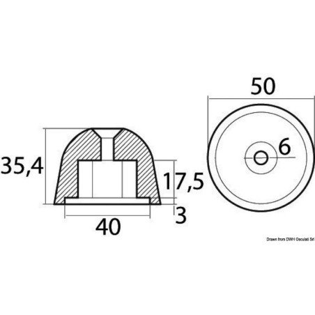 Anode de rechange zinc réf. orig. 02481