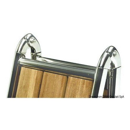 Passerelle pliable AISI 316/iroko 160 cm