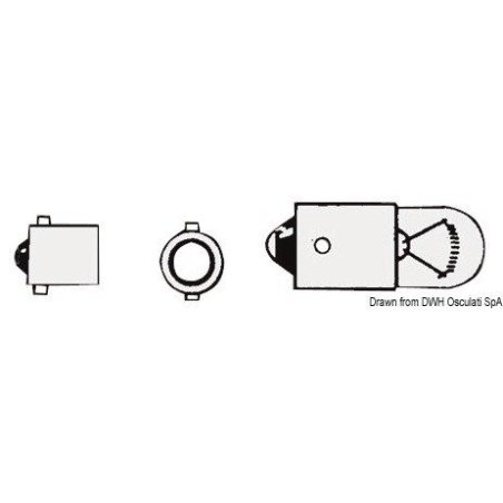 Petite ampoule à baïonnette 12 V 4 W Osculati - Petite ampoule à ba...