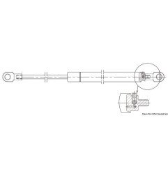 Ressort à gaz AISI 316 522 mm 70 kg Osculati - Ressort à gaz en ino...