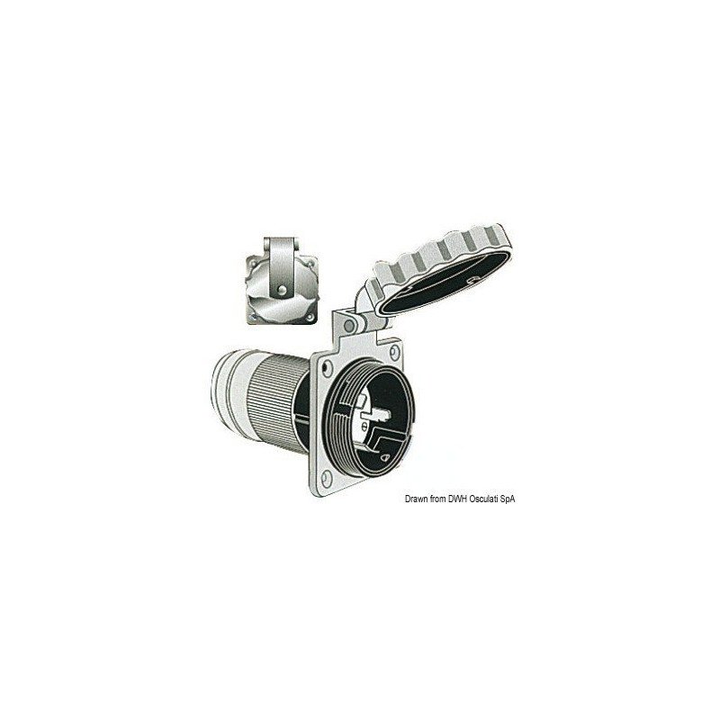Prise Marinco tripolaire 4 fils AISI 316 Marinco - Fiches et prises...