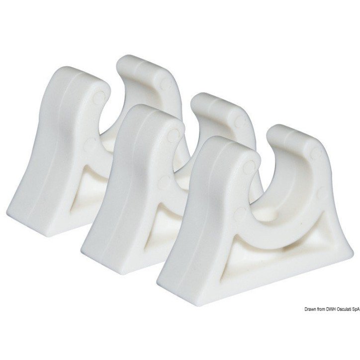 Clip white pour tubes 22/24 mm