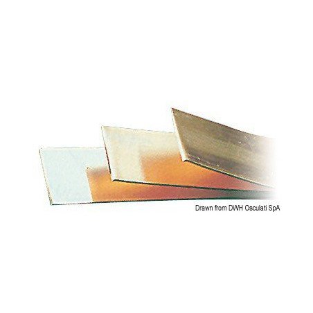 Bande cuivre zingué 2 x 20 mm (barre 4,20 m) Osculati - Bande en cu...