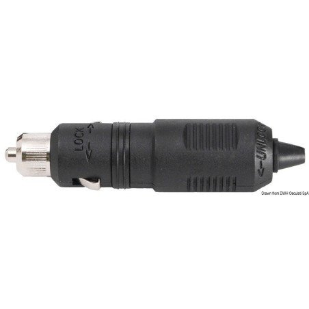 Fiche avec témoin led rouge Osculati - Prise de courant + fiche en ...