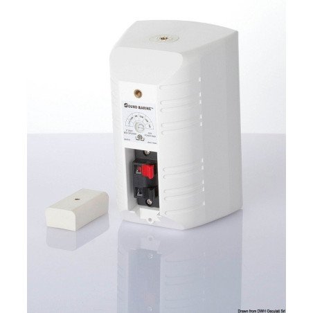 Cabinet stereo 2-way speakers white