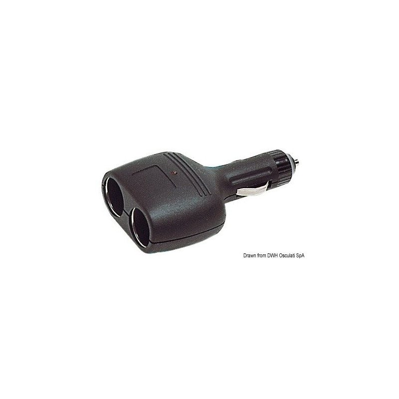 Double prise d'alimentation 12 V Osculati - Double prise d'alimenta...