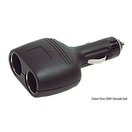 Double prise d'alimentation 12 V Osculati - Double prise d'alimenta...