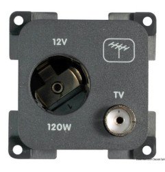 Prise pour antenne TV gris foncé CBE - Matériel électrique modulai...