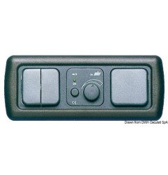 Platine couvre-vis triple gris foncé CBE - Matériel électrique mod...