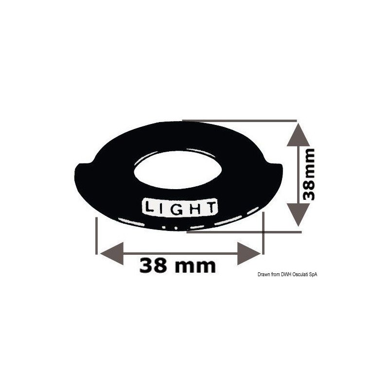 Etiquette en aluminium Search light Osculati - Etiquette autocolla...