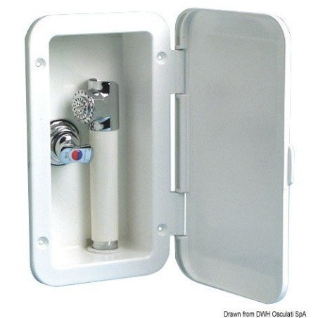 Coffret douche et mélangeur tuyau PVC 4 m Montage à la verticale Os...