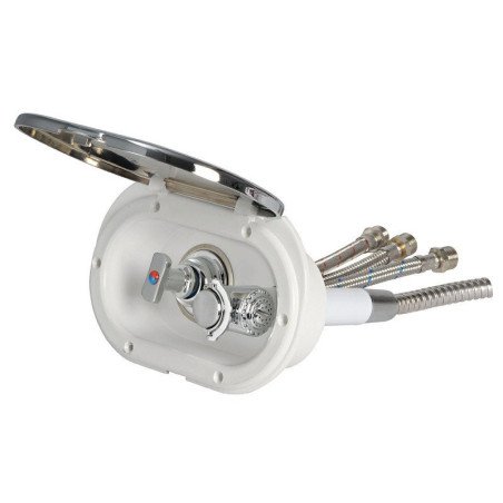 Coffret douche tuyau inox 4 m Osculati - Boîtier douchette de pont ...