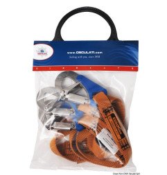 Ligne de vie Euro Lightline 2 m + 3 mousquetons ouverture rapide