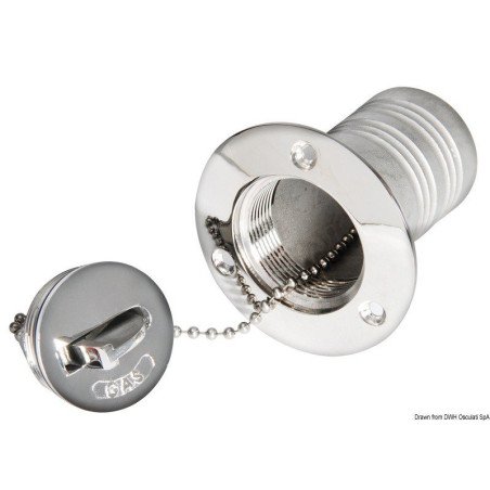 Bouchon laiton chromé WATER 38 mm