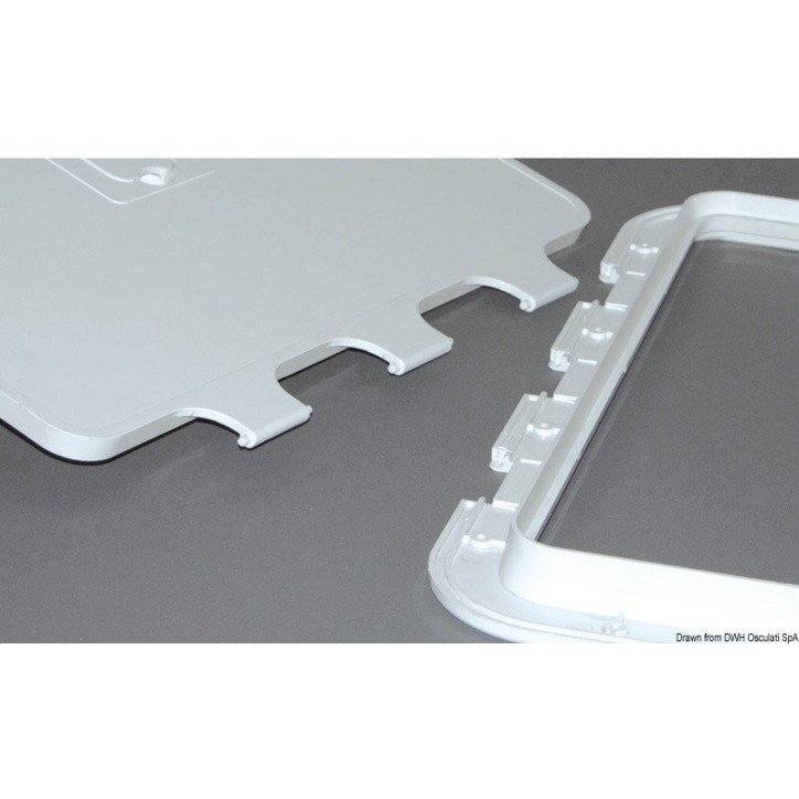 trappe inspection façade amovible blanc 350x600 mm