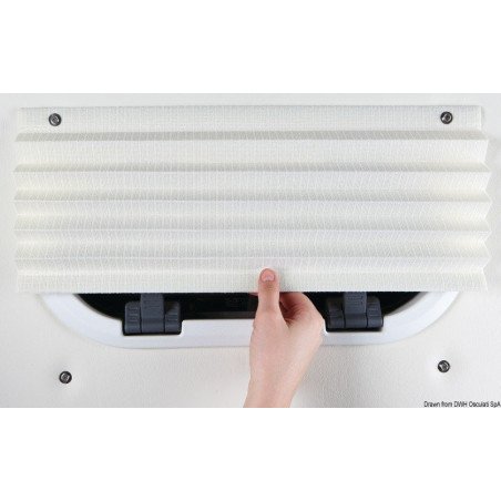 Oceanair pleated shade 508 x 305 mm blanc
