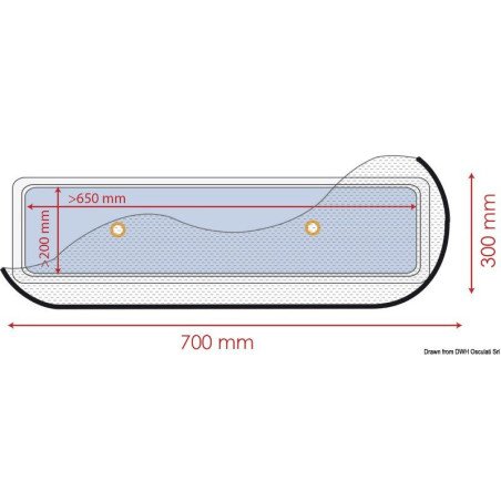 Moustiquaire 700 x 300 mm