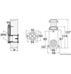 Dalot pour zodiacs 16/63 mm
