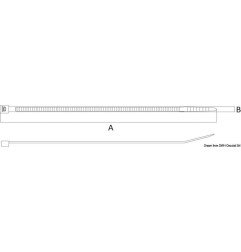 Collier de serrage thermorésistant 200 mm