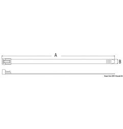 Collier réouvrable nylon blanc 3,5 cm