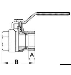 Vanne à bille laiton nickelé 3/8"