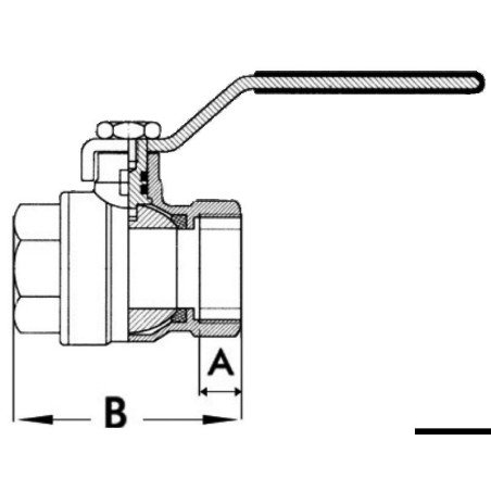 Vanne à bille laiton nickelé 3/8"