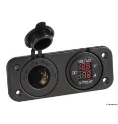 Voltmètre et ampèremètre numérique, prise 12 V