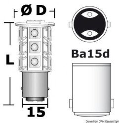 Ampoule LED 12/24 V BA15D 3,6 W 264 lm