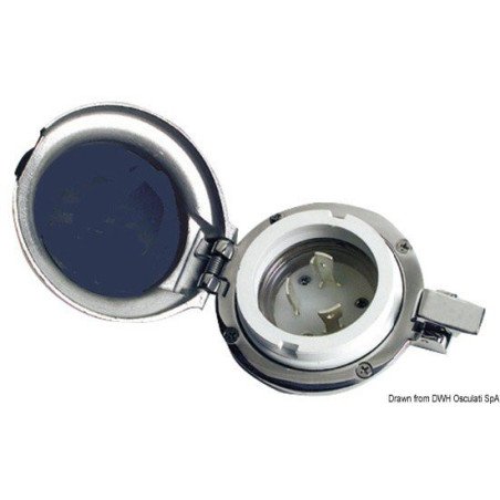 Prise étanche IPx7 inox ronde 30 A 220 V