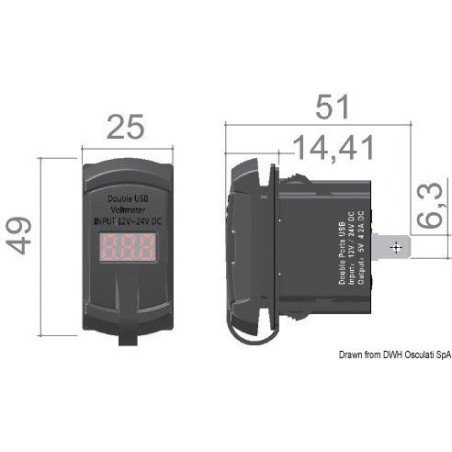 Prise de courant avec double USB
