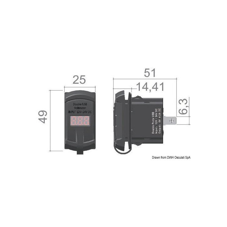 Prise de courant avec double USB