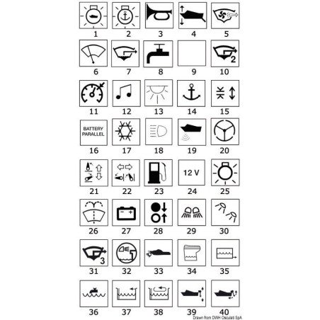 Bascule symbole lumineux pour Pompe WC B