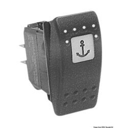 Interrupteur (ON)-OFF-(ON) 2 LED 24 V