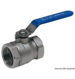 Vanne à bille laiton nickelé 3/4" Osculati - Vannes à bille, en lai...