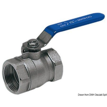 Vanne à bille laiton nickelé 3/8" Osculati - Vannes à bille, en lai...
