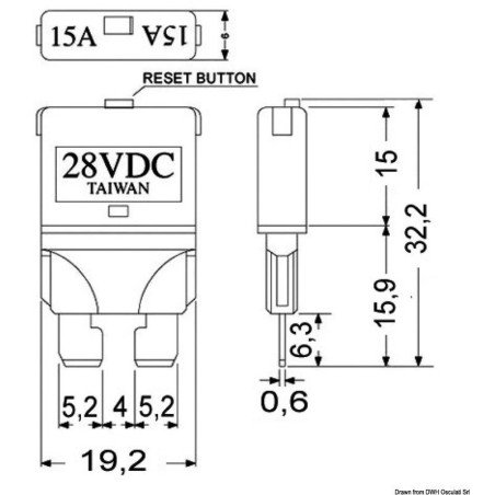 Fusible à fiche réarmable 5 A