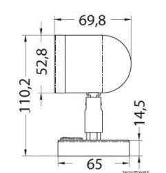 Spot articulé en inox poli avec Interrupteur