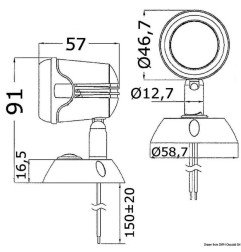Spot articulé blanc HI-POWER LED 12/24 V