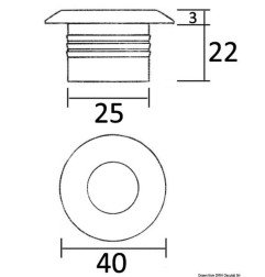 Lumière de courtoisie ronde rouge