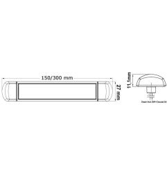 Eclairage à LED version sur plan 12/24V 2,4W 3500K