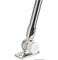 Hampe inox rabattable feu plastique blanc 60 cm OSCULATI
