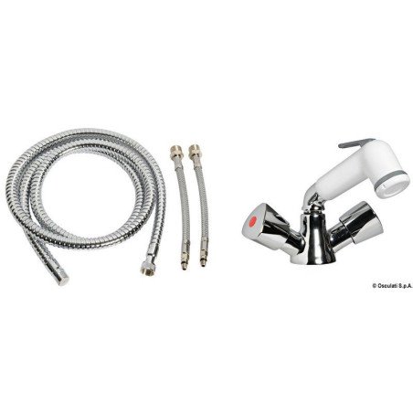 Robinet mono perçage avec douchette orientable Osculati - Bloc robi...
