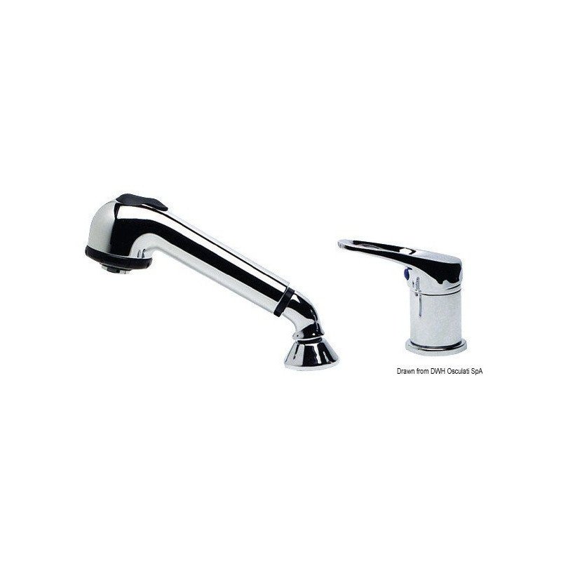 Mélangeur monocommande + douche amovible Olivia Osculati - Monocomm...