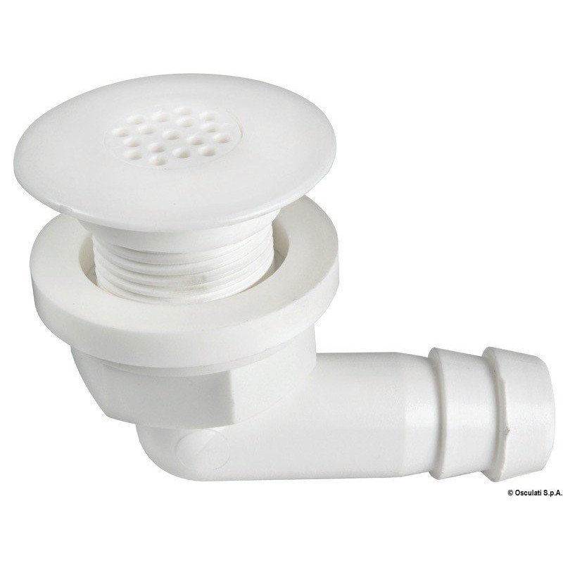 Bonde pour douche nylon coudé 100° 29 mm Osculati - Bonde pour douc...