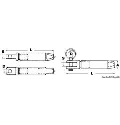 Terminal à _x009c_il AISI 316 pour Câble Parafil 9 mm